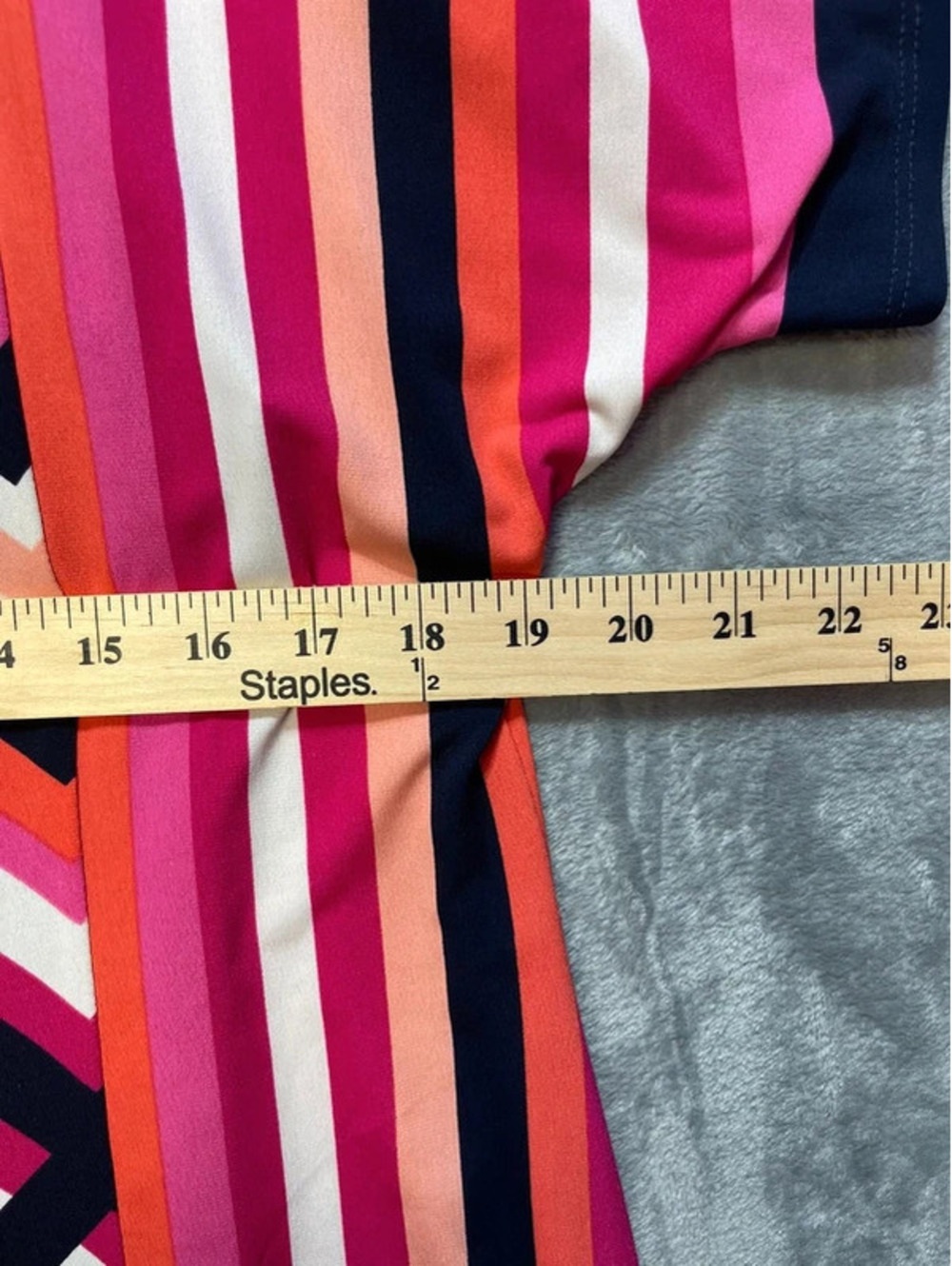 Studio One New York Womens Dress Pink Navy Geometric Size Large - Picture 6 of 9
